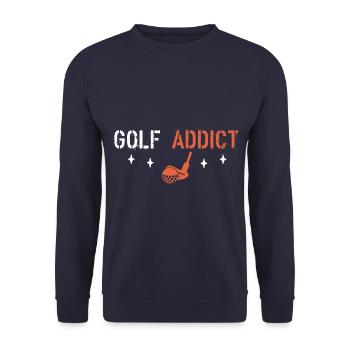 Golf addict - Unisex Sweatshirt - navy - Front - Alina (178cm) & Michal (187cm)