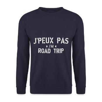 J peux pas j ai Road trip - Sweat-shirt Unisexe - marine - Devant - Alina (178cm) & Michal (187cm)