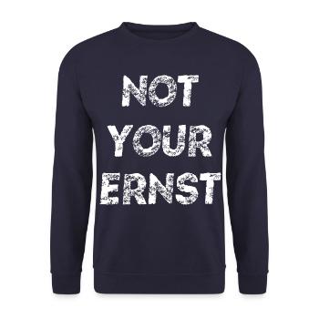 not your serious - Unisex Sweatshirt - navy - Front - Alina (178cm) & Michal (187cm)