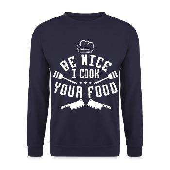Chef Chef Chefs Kitchen Funny saying - Unisex Sweatshirt - navy - Front - Alina (178cm) & Michal (187cm)