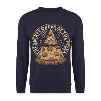 23F 0282 bk - Unisex Sweatshirt - navy - Front - Alina (178cm) & Michal (187cm)