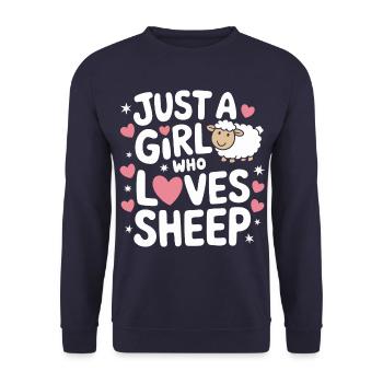 Sheep Sheep Farmer Lamb Farmer - Unisex Sweatshirt - navy - Front - Alina (178cm) & Michal (187cm)