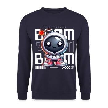 Je suis Bombastic Boom Bombe Geil - Sweat-shirt Unisexe - marine - Devant - Alina (178cm) & Michal (187cm)