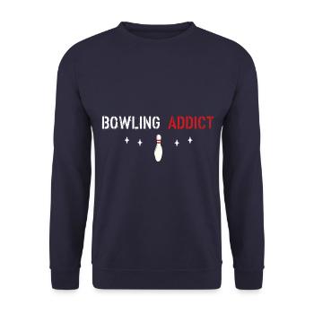 Bowling addict - Unisex Sweatshirt - navy - Front - Alina (178cm) & Michal (187cm)