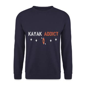 kayak addict - Unisex Sweatshirt - navy - Front - Alina (178cm) & Michal (187cm)