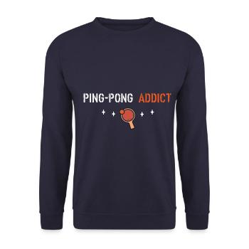 Ping pong addict - Unisex Sweatshirt - navy - Front - Alina (178cm) & Michal (187cm)