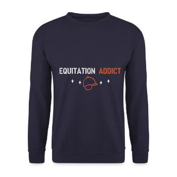Reitsüchtig - Unisex Pullover - Navy - Vorne - Alina (178cm) & Michal (187cm)