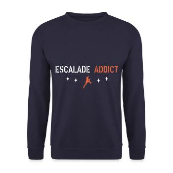 Climbing addict - Unisex Sweatshirt - navy - Front - Alina (178cm) & Michal (187cm)