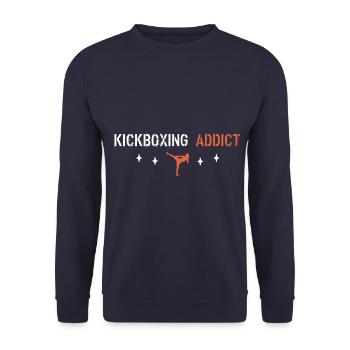 Kickboxing addict - Unisex Sweatshirt - navy - Front - Alina (178cm) & Michal (187cm)