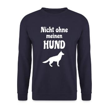 Pas sans mon chien de berger - Sweat-shirt Unisexe - marine - Devant - Alina (178cm) & Michal (187cm)