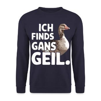 Goose Geese Animal Farm - Unisex Sweatshirt - navy - Front - Alina (178cm) & Michal (187cm)