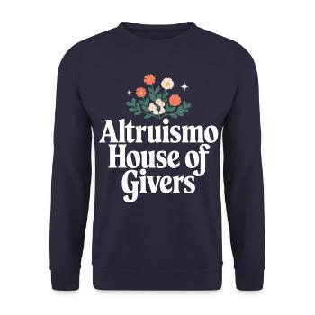 Altruisme Don désintéressé Donner d’école - Sweat-shirt Unisexe - marine - Devant - Alina (178cm) & Michal (187cm)