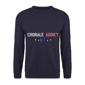 Addict choir - Unisex Sweatshirt - navy - Front - Alina (178cm) & Michal (187cm)