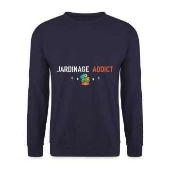 Gardening addict - Unisex Sweatshirt - navy - Front - Alina (178cm) & Michal (187cm)