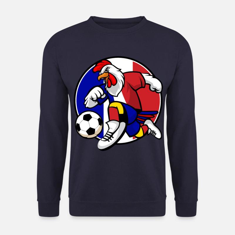 Frankreich Hahn Fußball Fan - Unisex Pullover - Navy