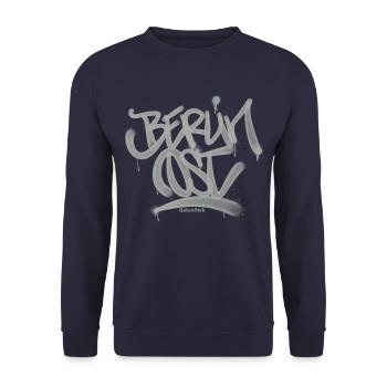 Berlin East Graffiti Ultras Shirt - Unisex Sweatshirt - navy - Front - Alina (178cm) & Michal (187cm)