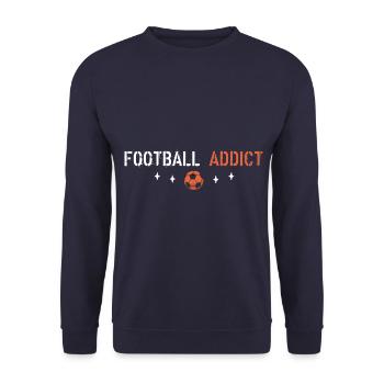 Football addict - Unisex Sweatshirt - navy - Front - Alina (178cm) & Michal (187cm)