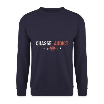 Hunting addict - Unisex Sweatshirt - navy - Front - Alina (178cm) & Michal (187cm)