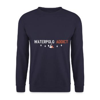 Waterpolo Addict 1 - Unisex Sweatshirt - navy - Front - Alina (178cm) & Michal (187cm)