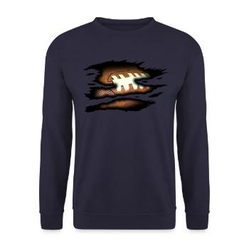 Football - Unisex Pullover - Navy - Vorne - Alina (178cm) & Michal (187cm)