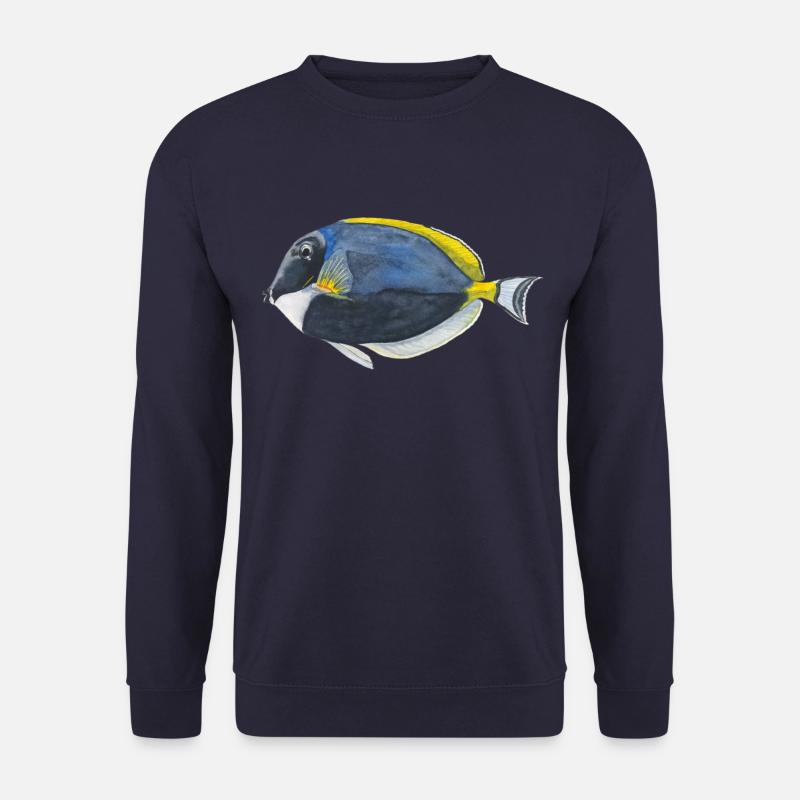 Blauer Doktorfisch Schnorcheln Fisch Aquarium Riff - Unisex Pullover - Navy