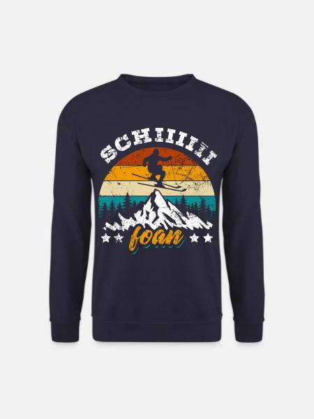 Ski, Schi Foan, Wintersport, Skiurlaub - Unisex Pullover - Navy