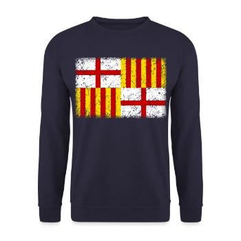 Barcelone - Sweat-shirt Unisexe - marine - Devant - Alina (178cm) & Michal (187cm)