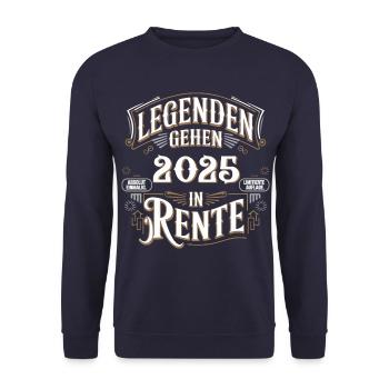 Legends to retire in 2025 - Unisex Sweatshirt - navy - Front - Alina (178cm) & Michal (187cm)