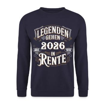 Les légendes prendront leur retraite en 2026 - Sweat-shirt Unisexe - marine - Devant - Alina (178cm) & Michal (187cm)
