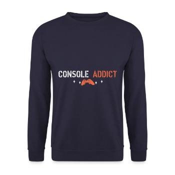 Console addict - Unisex Sweatshirt - navy - Front - Alina (178cm) & Michal (187cm)