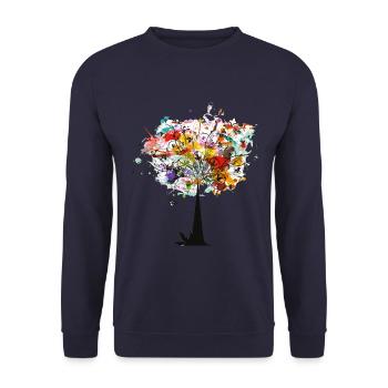 Tree of Color - Unisex Sweatshirt - navy - Front - Alina (178cm) & Michal (187cm)