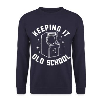 Arcade Arcade Slot Machine Gamer Gaming - Sweat-shirt Unisexe - marine - Devant - Alina (178cm) & Michal (187cm)