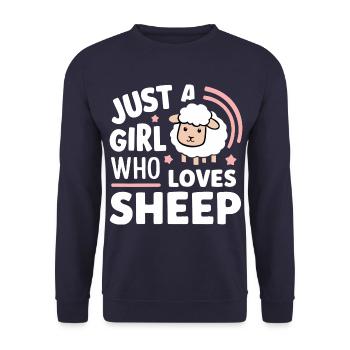 Sheep Sheep Farmer Lamb Farmer - Unisex Sweatshirt - navy - Front - Alina (178cm) & Michal (187cm)