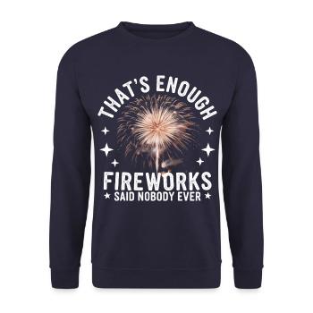 Pyrotechnie Feux d’artifice Pyrotechnie - Sweat-shirt Unisexe - marine - Devant - Alina (178cm) & Michal (187cm)