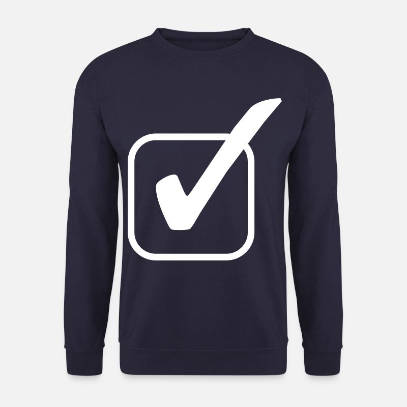haken symbol häkchen ankreuzen - Unisex Pullover - Navy