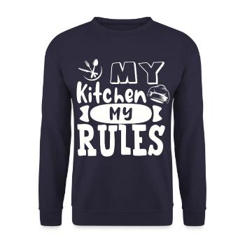 Chef Chef Chefs Kitchen Funny saying - Unisex Sweatshirt - navy - Front - Alina (178cm) & Michal (187cm)