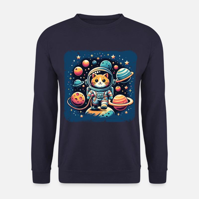 Cosmo, Chat, Astronaute, Espace, Kitty - Sweat-shirt Unisexe - marine