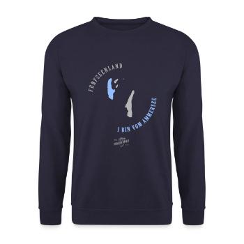 Bavarian Monkey I bin vom Ammersee - Unisex Pullover - Navy - Vorne - Alina (178cm) & Michal (187cm)