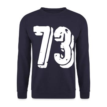 Maillot à 73 numéros - Sweat-shirt Unisexe - marine - Devant - Alina (178cm) & Michal (187cm)