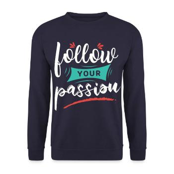 Suivez votre passion - Sweat-shirt Unisexe - marine - Devant - Alina (178cm) & Michal (187cm)