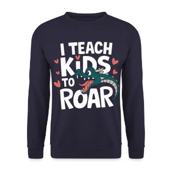 Logopäde Logopädie Sprachtherapie - Unisex Pullover - Navy - Vorne - Alina (178cm) & Michal (187cm)
