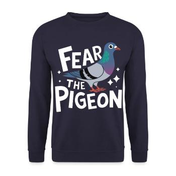 Pigeon Pigeons Animal Oiseau - Sweat-shirt Unisexe - marine - Devant - Alina (178cm) & Michal (187cm)