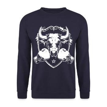 Bull Bull Boxer Fighter - Sweat-shirt Unisexe - marine - Devant - Alina (178cm) & Michal (187cm)