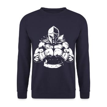 Spartan Boxing Fighter MMA - Sweat-shirt Unisexe - marine - Devant - Alina (178cm) & Michal (187cm)
