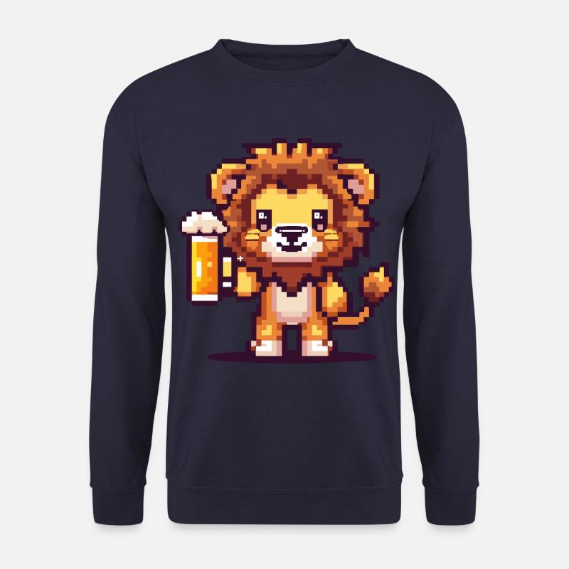Lion Pixel Beer - Unisex Sweatshirt - navy