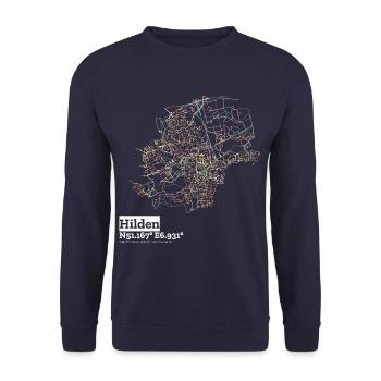 Hilden Basic Pastels - Unisex Sweatshirt - navy - Front - Alina (178cm) & Michal (187cm)