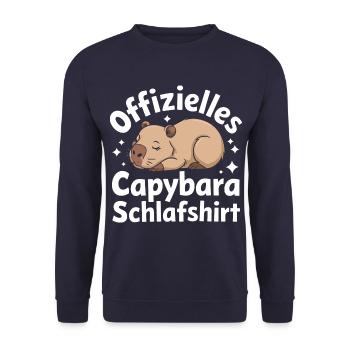 Capybara Capybara Animal rongeur - Sweat-shirt Unisexe - marine - Devant - Alina (178cm) & Michal (187cm)