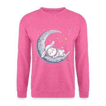 Cute Moon Bunny - Voyage d’astronaute onirique - Sweat-shirt Unisexe - rose - Devant