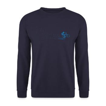 Mountain biker mountain bike - Unisex Sweatshirt - navy - Front - Alina (178cm) & Michal (187cm)