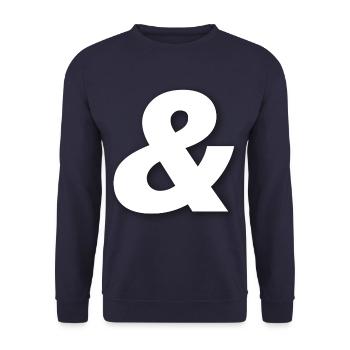 & - Sweat-shirt Unisexe - marine - Devant - Alina (178cm) & Michal (187cm)